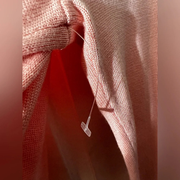 ETCETERA Anthropologie Ballet Pink SILK Blend Wrap Lightweight Sweater S CLEAN! - Picture 7 of 12